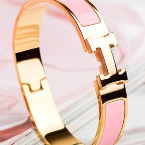 Women's Stainless Steel Enamel charm Bracelet